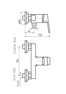 Смеситель для душа Rav Slezak Colorado CO181.5/1 Хром